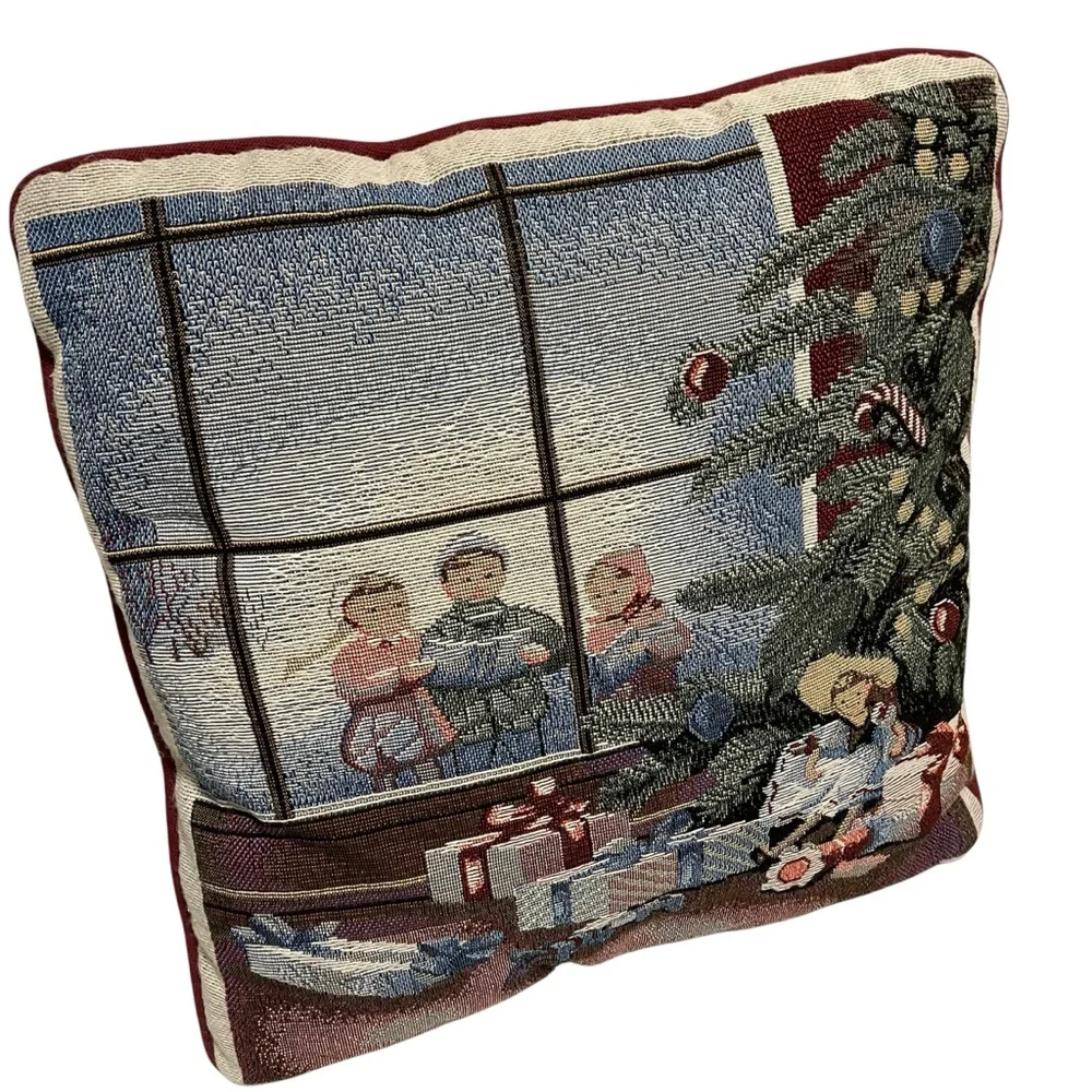 Vintage Christmas Carolers Arlee Home Fashions Tapestry Pillows 12